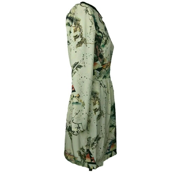 Sold Balenciagia Silk Egyptian Print Dress - Picture 3 of 8